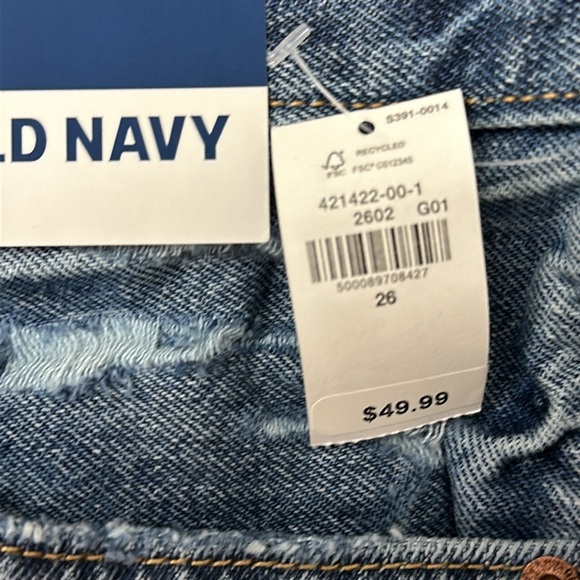 OLD NAVY Woman’s Plus Size 28 High Rise, Slouchy Taper Ankle Fit Jeans. . NWT - Picture 12 of 12